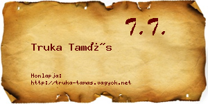 Truka Tamás névjegykártya
