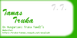 tamas truka business card